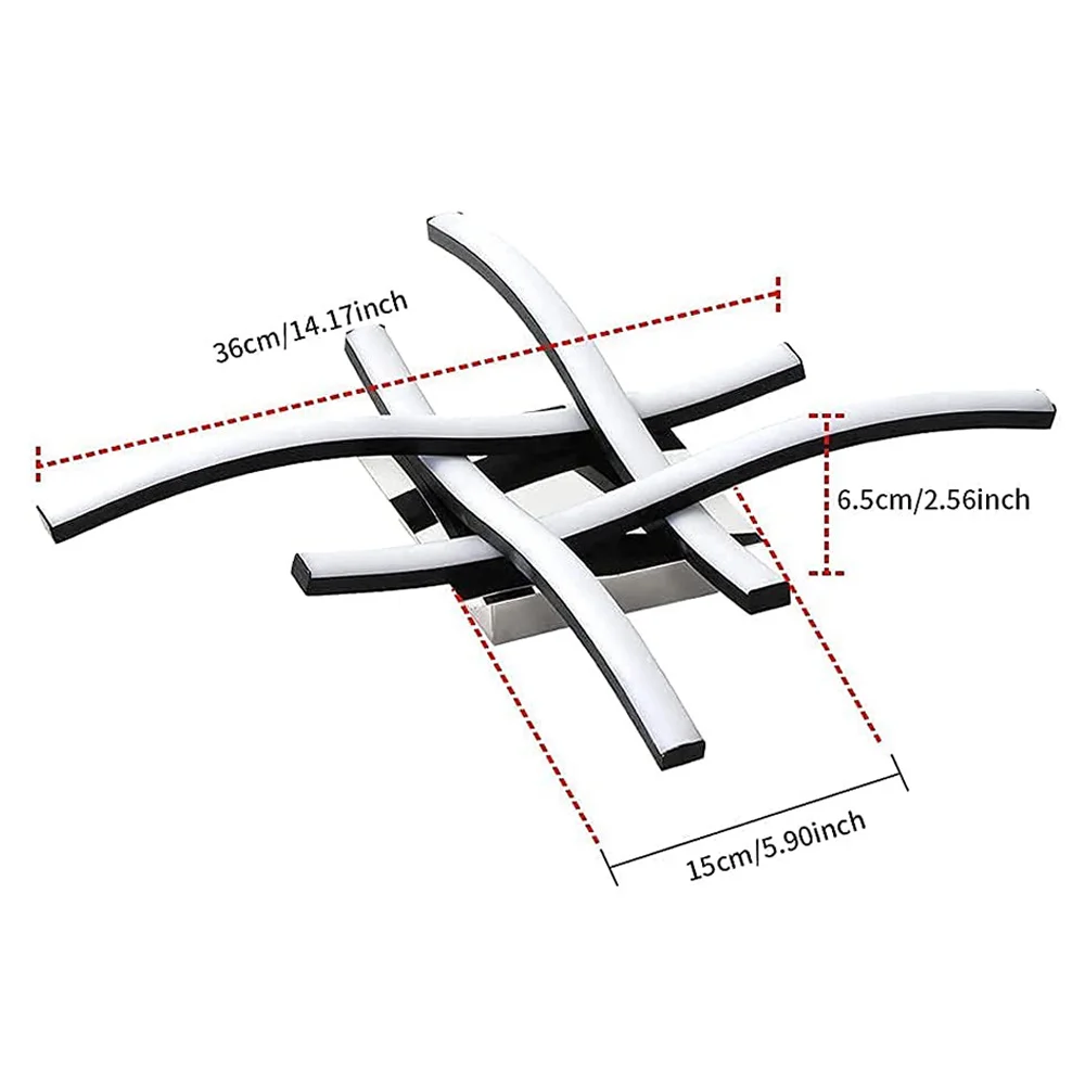 Lámpara de techo LED moderna para sala de estar, iluminación Interior de dormitorio, Cocina, Diseño bifurcado, luces de araña, 24W