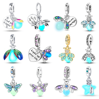 Classic 925 Sterling Silver Beads Luminous Firefly Star Chameleon Charms Pendants Fit Original Bracelet DIY Jewelry For Woman