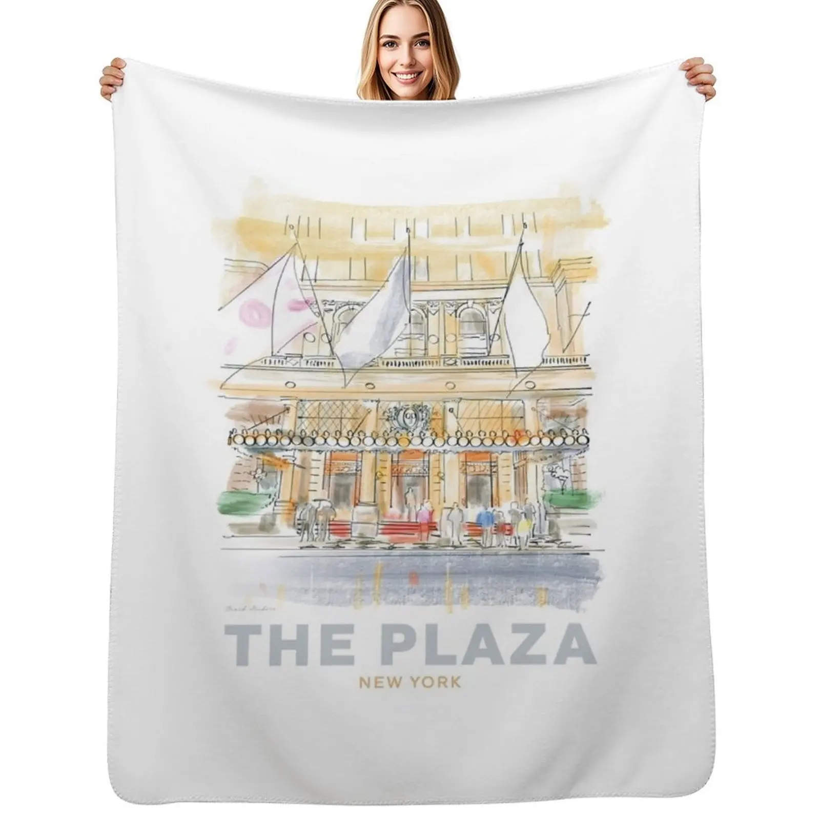 The Plaza Hotel New York Throw Blanket Fluffy Cozy Throw Blanket for Home Decor