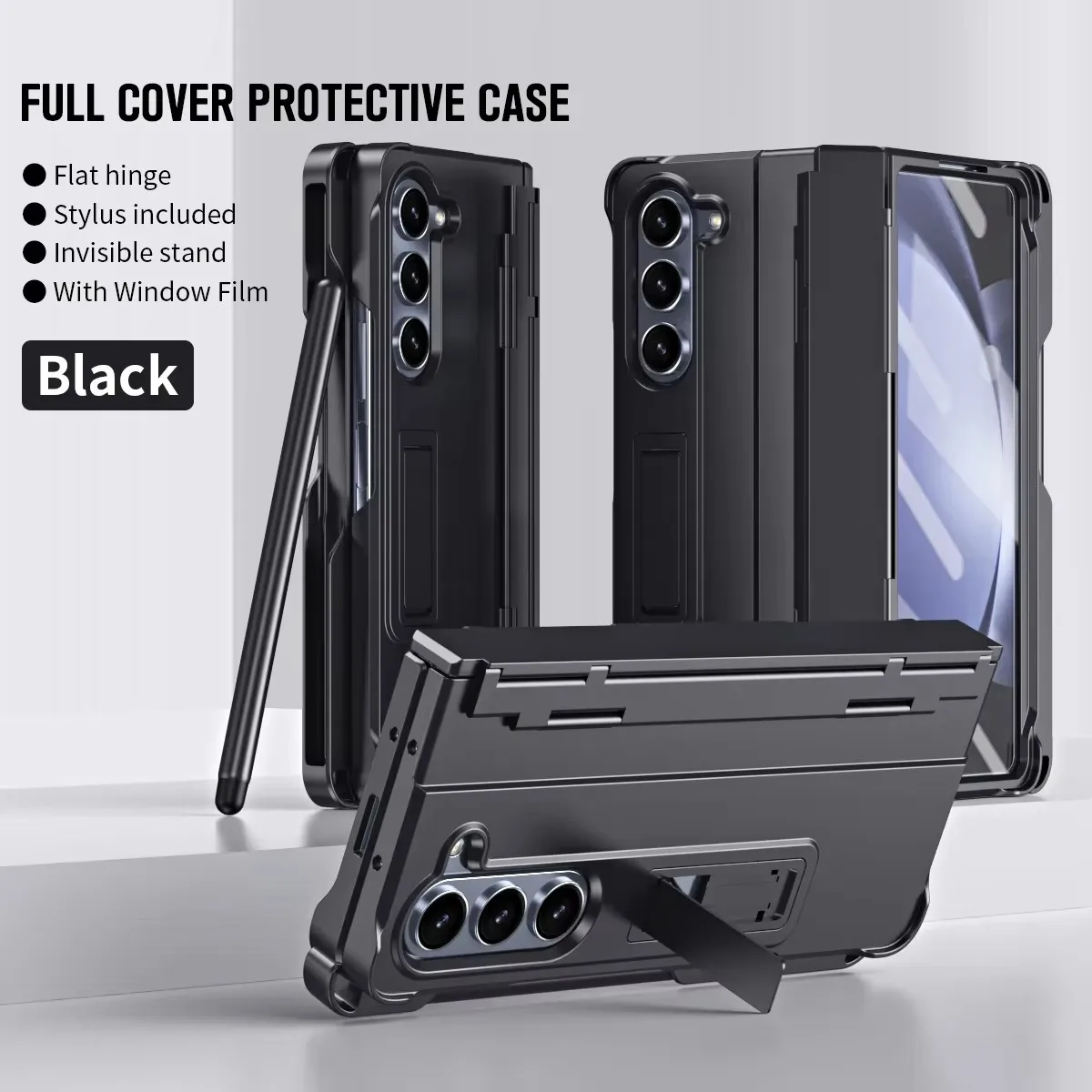 

Шарнирная крышка с гнездом для ручки для Samsung Galaxy Z Fold 6 5 4 3, чехол из переднего стекла для Samsung Z Fold 3 4 5 6 Funda с сенсорной ручкой