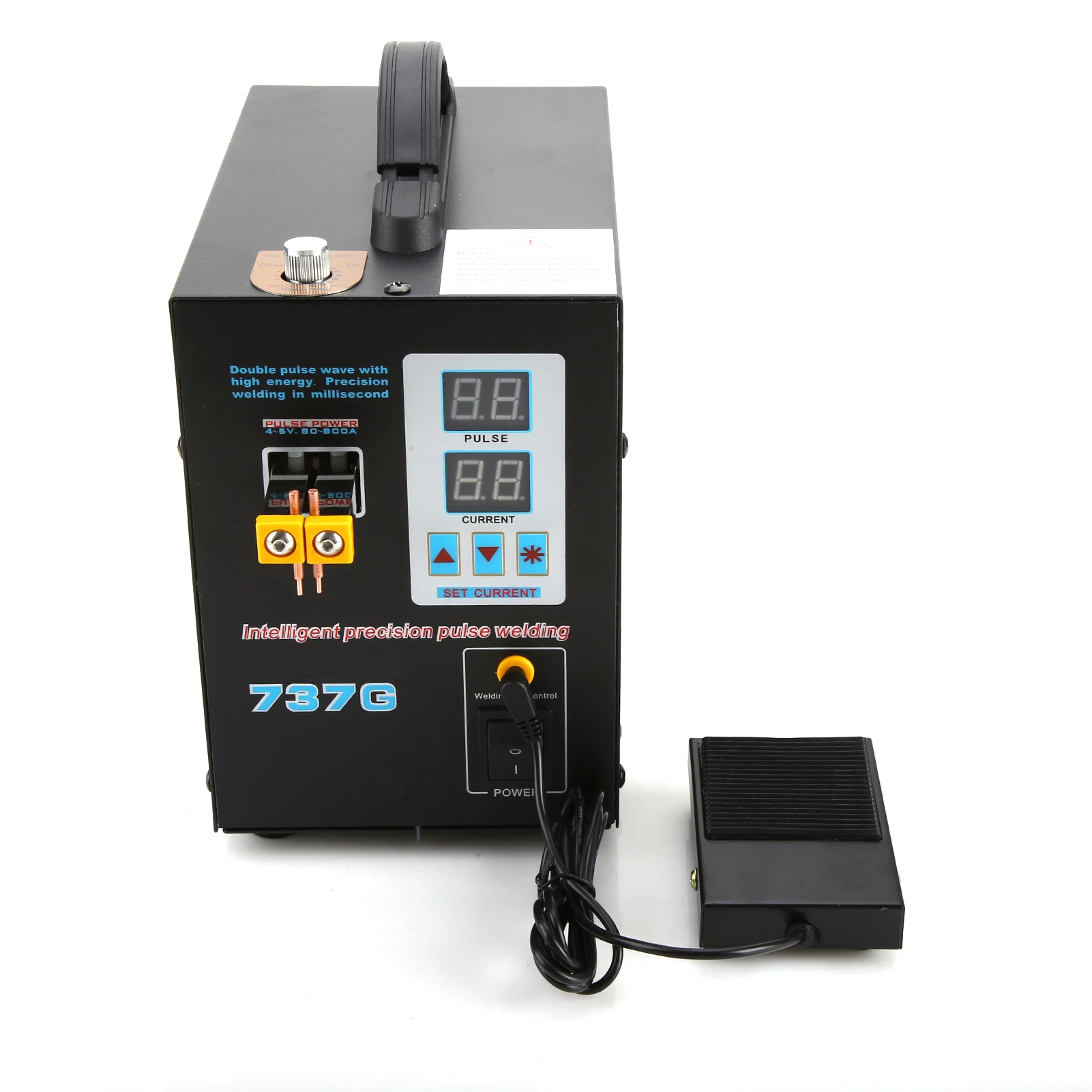 110V 737G 18650 Battery Spotwelder Double Display Dual Pulse Welding Machine