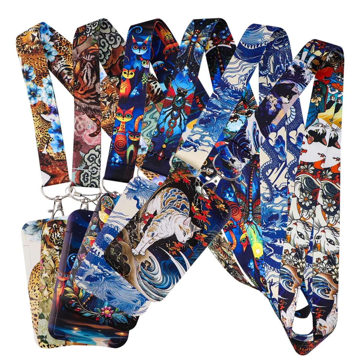 

Cheetah and Tiger Lanyard for Keys Neck Strap ID Card Cell Phone Straps Badge Holder Hang Rope Keychain Accessories Fashion Gift