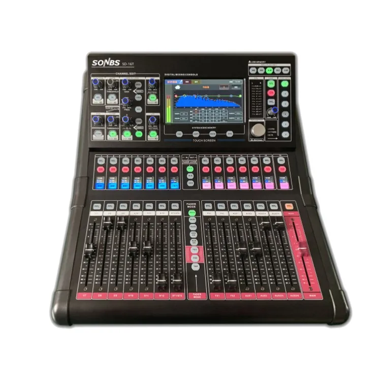 

USB DSP 16-Channel Digital Mixer Set Ultimate Audio Sound Amp Mixers Amplifier For Stage Metal & Plastic From US For Meetings