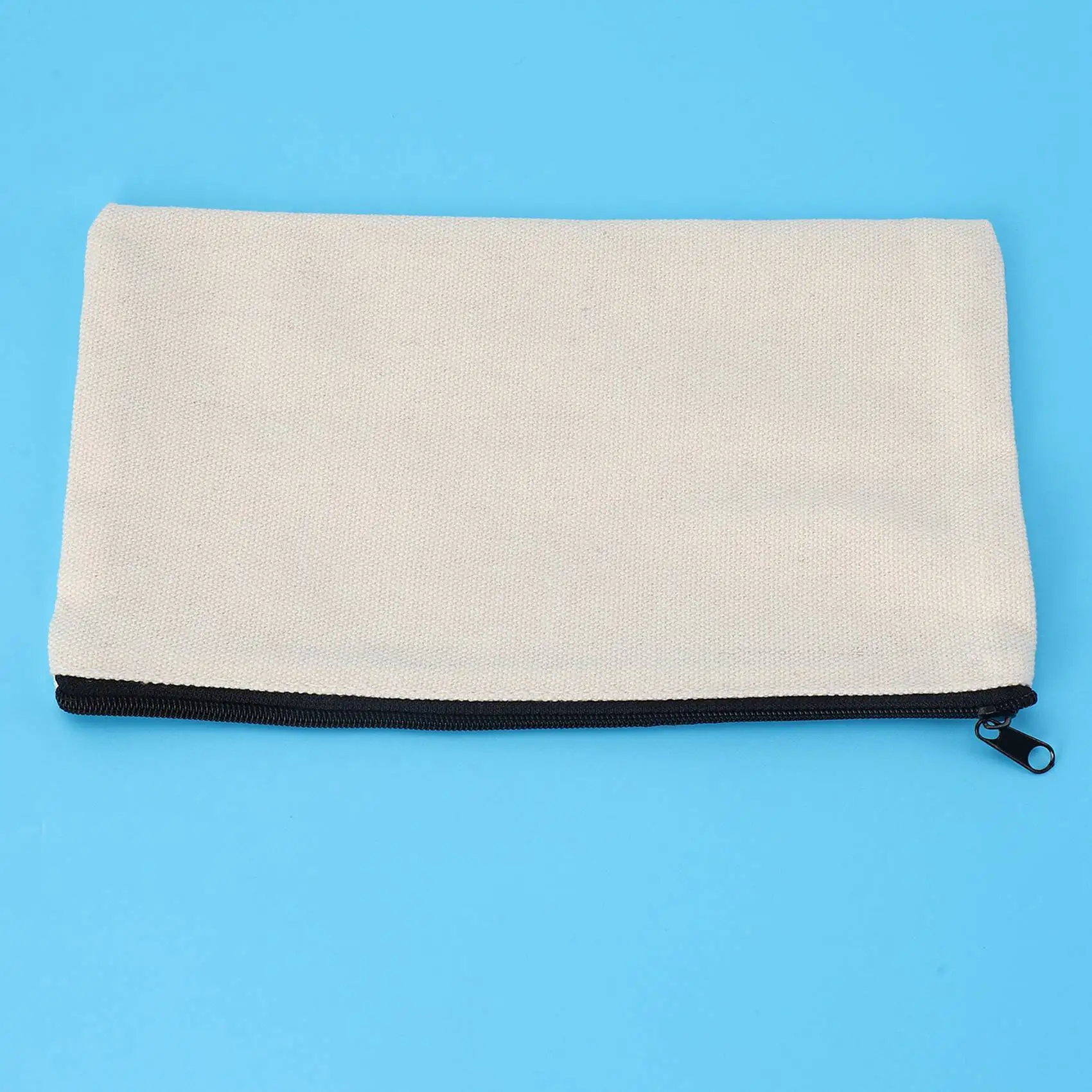 Superior-80Pcs Canvas Zipper Bag Pencil Case Cosmetic Bag Blank Bag DIY Craft Bag Cosmetic Bag Cosmetic Bag DIY Craft School