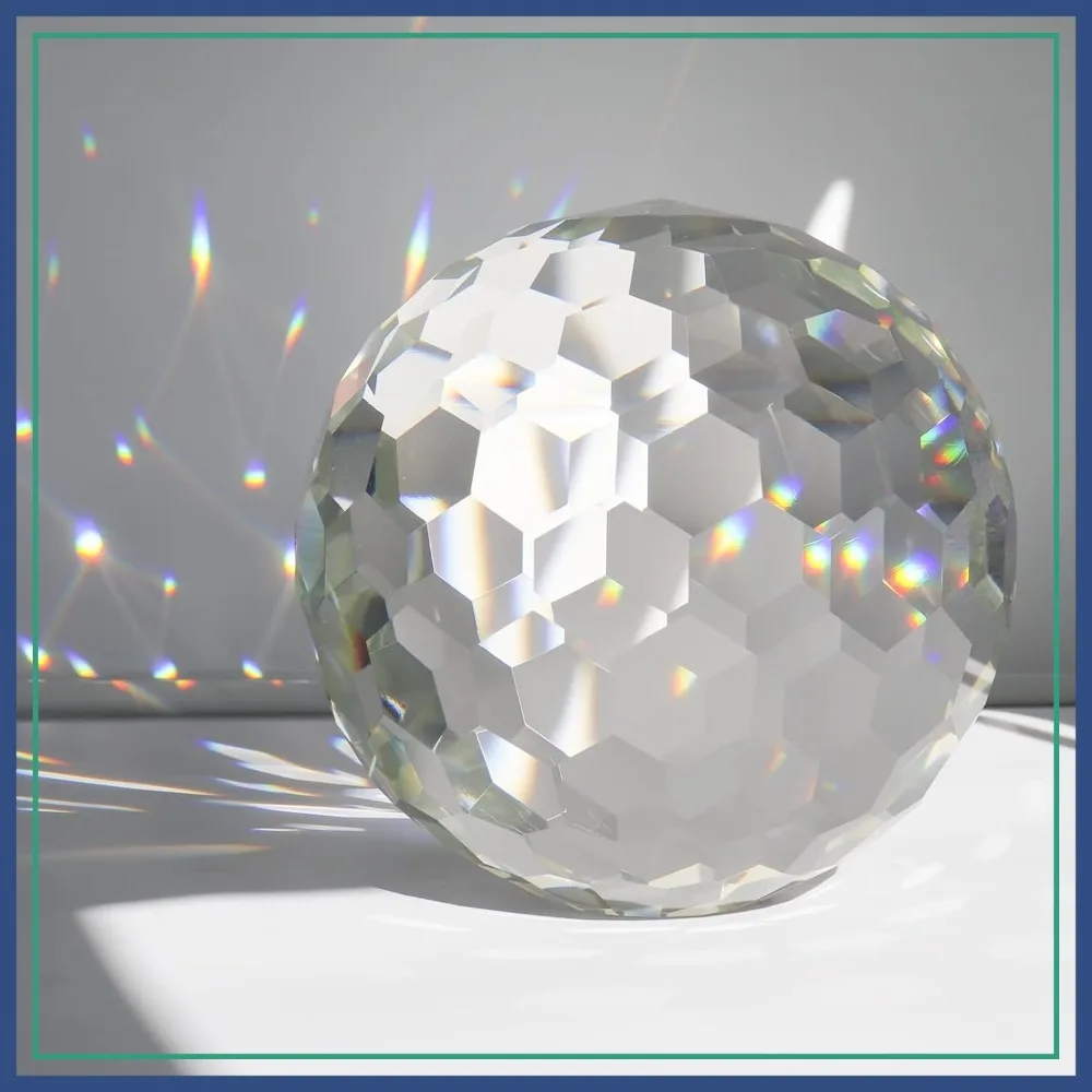 

Clear Crystal Suncatcher Ball 150mm/5.91in - Rainbow Maker Prism Glass Sphere for Window