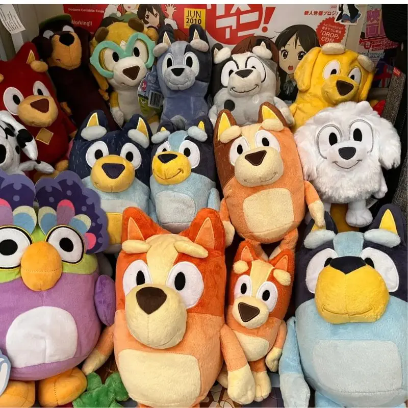 Gorąca sprzedaż Niebieskooczy Pies Bingo Rodzina 25cm Pluszowa Zabawka Piesek z Kreskówki Miękkie Wypchane Zwierzęta Lalki Prezenty Urodzinowe Świąteczne Rodzina Blue-y B