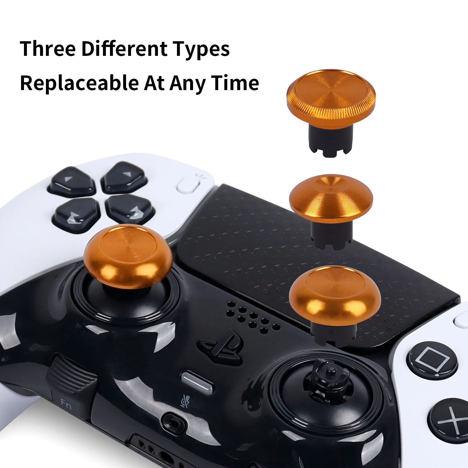 قبعات عصا التحكم المعدنية + مجاذيف الزناد المفاتيح الخلفية لإصلاح لوحة الألعاب PS5 Edge ملحقات وحدة التحكم البديلة K