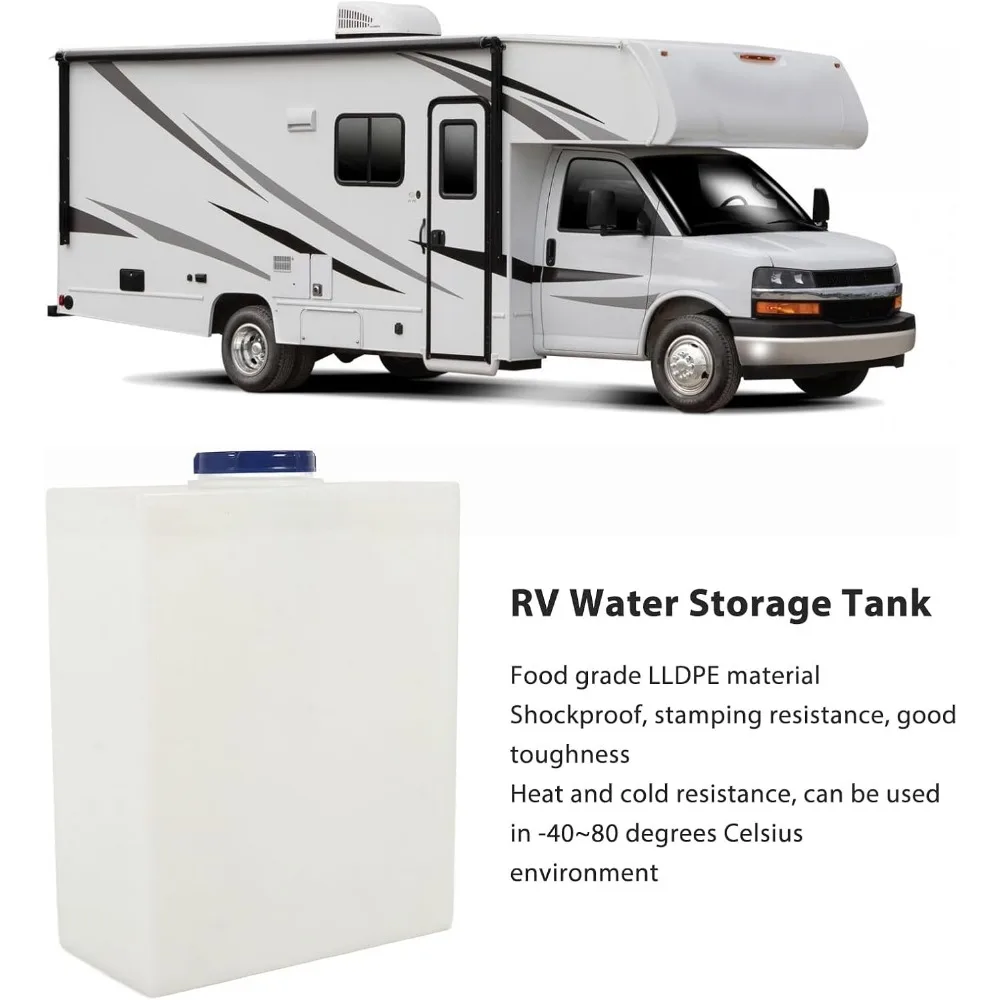 Tangki Air Segar RV Portabel 10 Galon - Bahan PE Ringkas dan Tahan Lama untuk Berkemah, Berperahu, dan Trailer Perjalanan