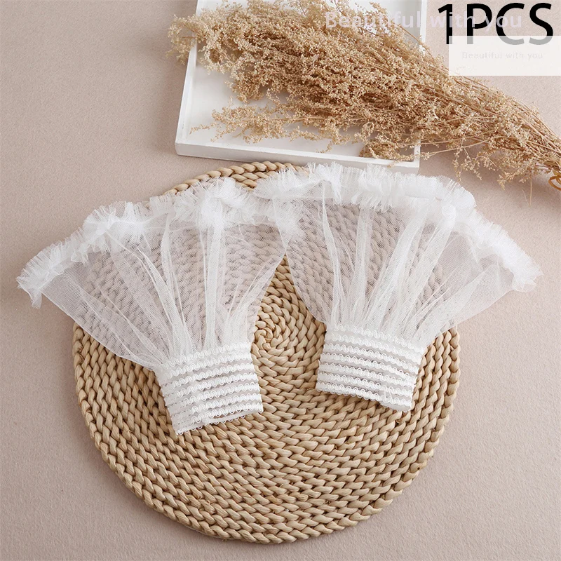 Nail Photo Glove Beautiful Gentle Fake Cuffs Decorative Chiffon Flare Cuffs Fashion Sexy Nail Art Accessories Photography Props