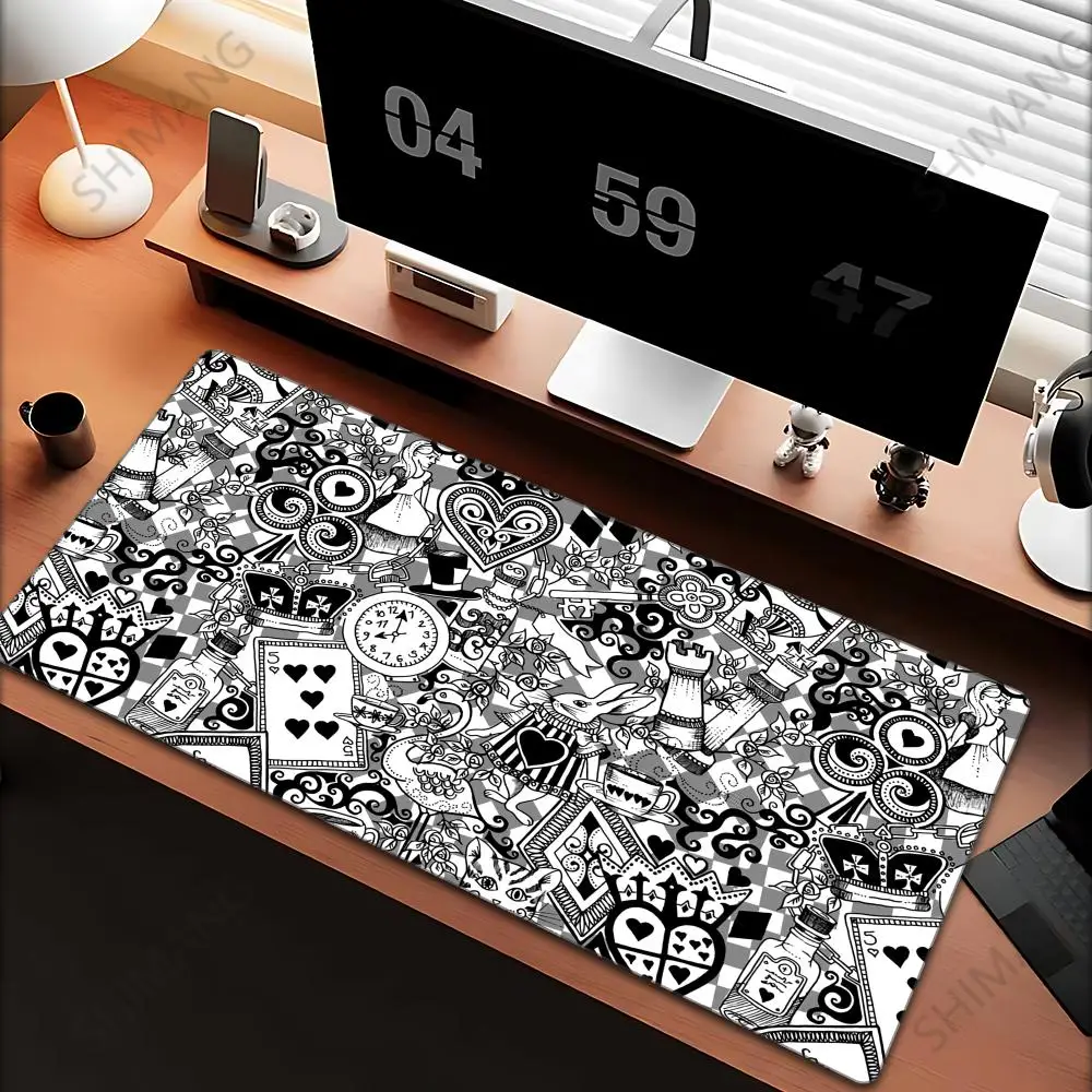 

Cartoon Alice in Wonderland Mousepad HD Printing Computer Gamers Locking Edge Non-slip Mouse Pad XXL90x40cm Keyboard PC Desk Pad