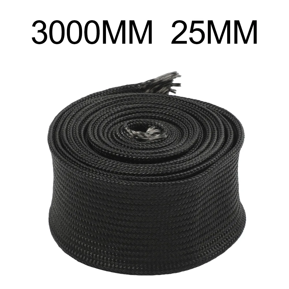 Black Fiberglass Heat Insulation Sleeve High Temperature Resistant For Webasto Insulated Braid Sleeving Wire Gland Cable Sleeve