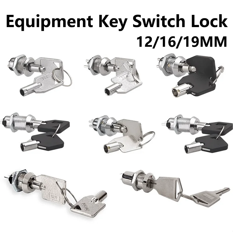 

5/10/20 Sets 2P 4P 102/135/1203/2801 Zinc Alloy Metal Electronic Power Key Switch Lock 12/16/19mm