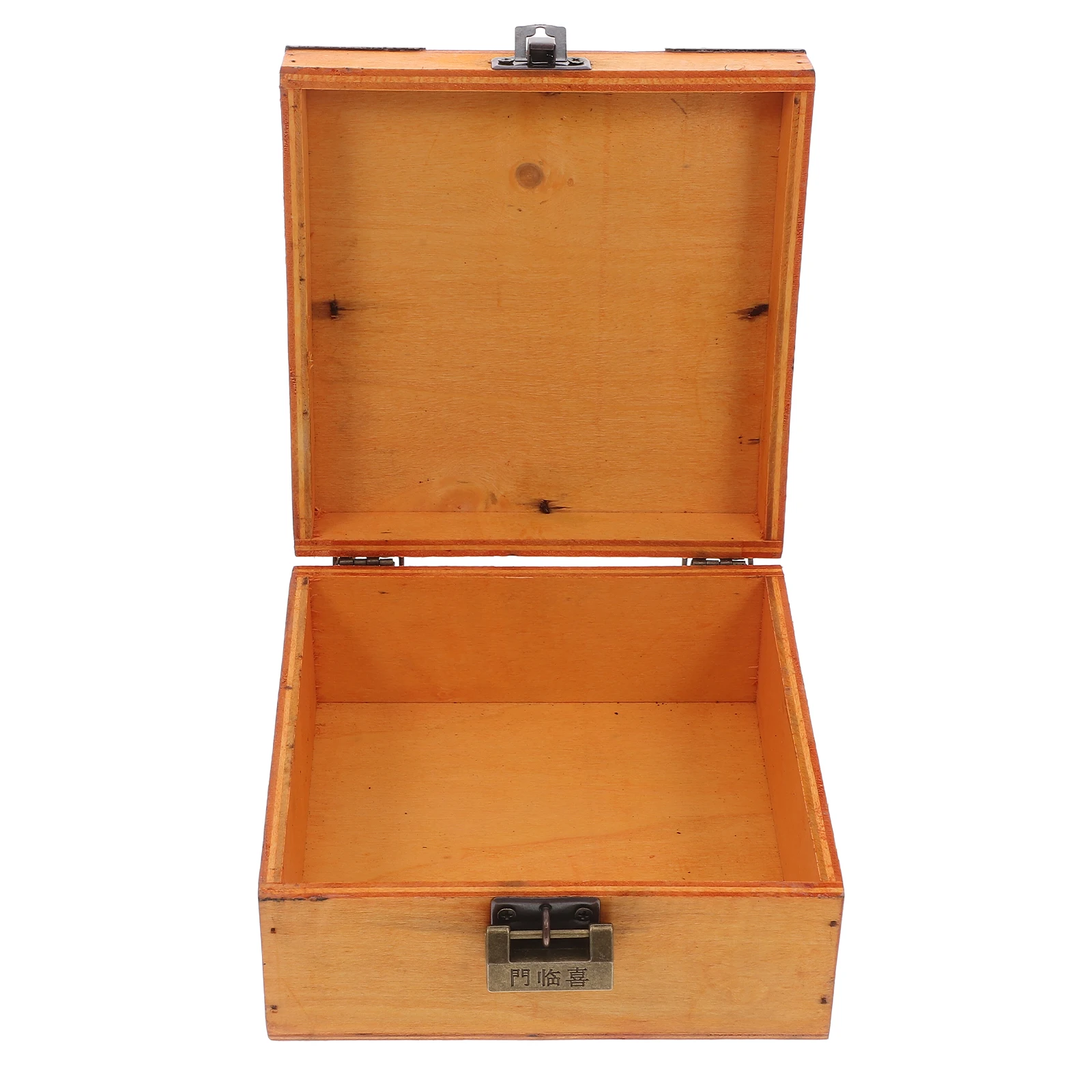 

Retro Vintage Wooden Treasure Chest Lock Rustic Jewelry Organizer Multifunctional Keepsake Accessories Documents Decorative