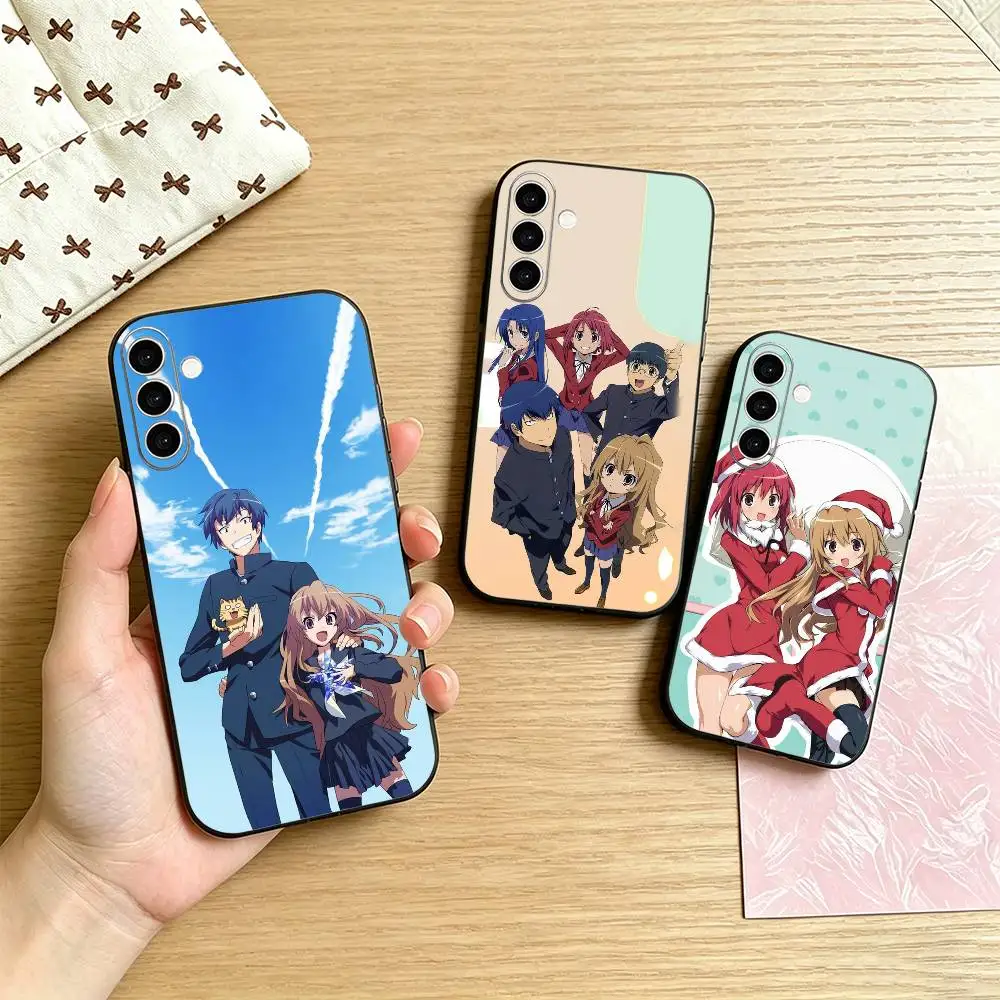 Toradora Anime Phone Case For Samsung Galaxy A73,A72,A71,A70,A53,A52,A51,Others Soft Black Cover