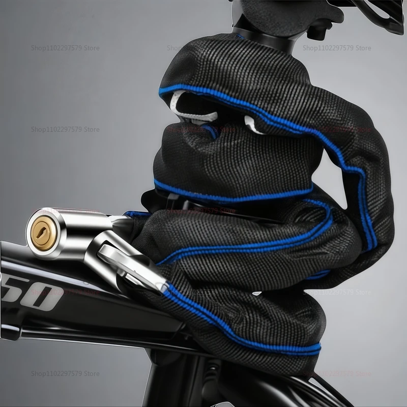 Bicycle Anti-theft Lock Chain Lock With Lighter Weight And Prevent From Rusting Stronger Security Lock For Road Mountain Bikes