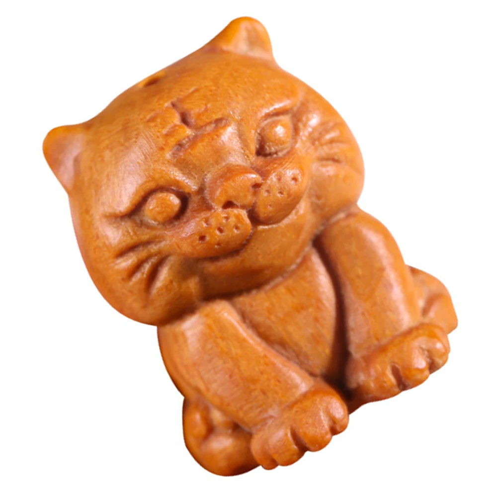

Wooden Tiger Shaped Charm Delicate Craft Hanging Keychain DIY Bag Pendant Jewelry Accessories Lightweight Portable Elegant