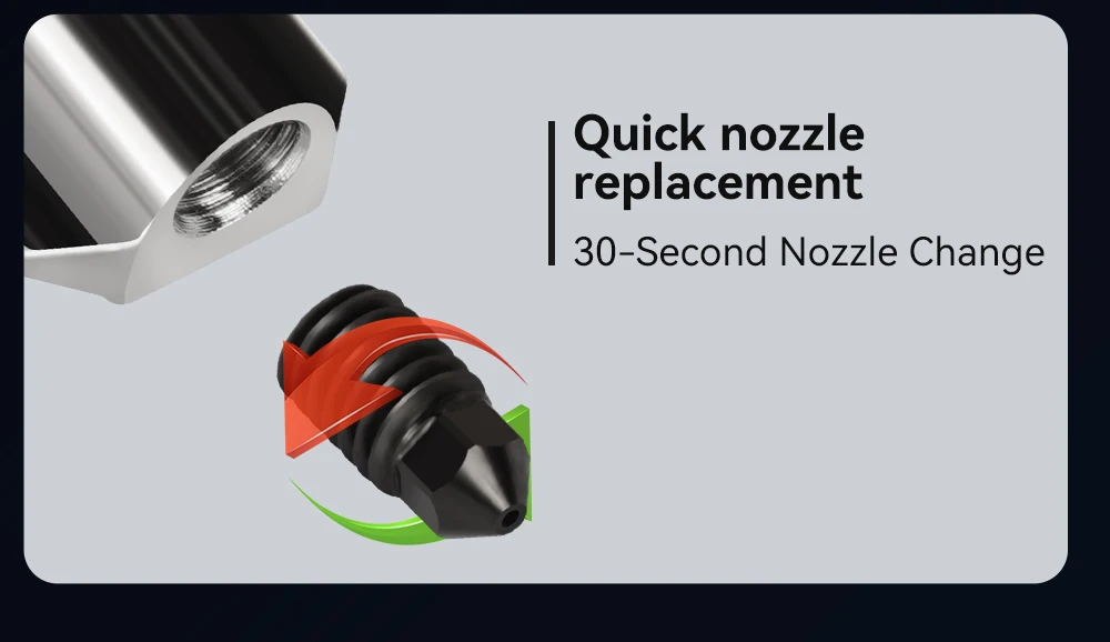 Original H2D H2S H2C Hotend Kit Für Bambu Labor Schnelle Geschwindigkeit Hot End Montage 0,2/0,4/0,6/0,8mm gehärtetem stahl Düse 3D Drucker Teil – Detail 6