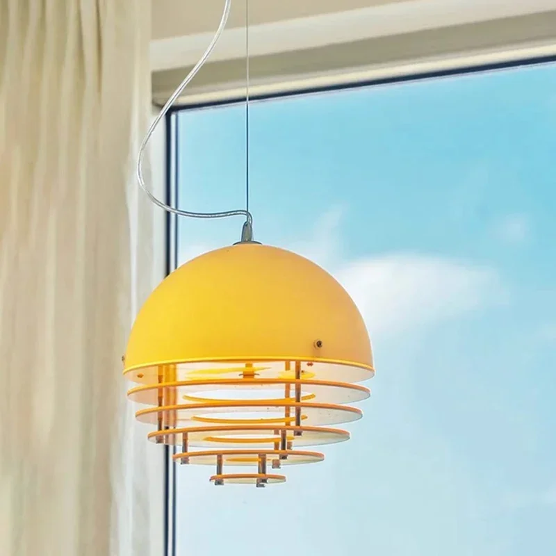 Nordic Creative Sunset Orange Restaurant Ceiling Light Living Room Island Terrace E27 Ceiling Light Indoor Lighting Luminaria