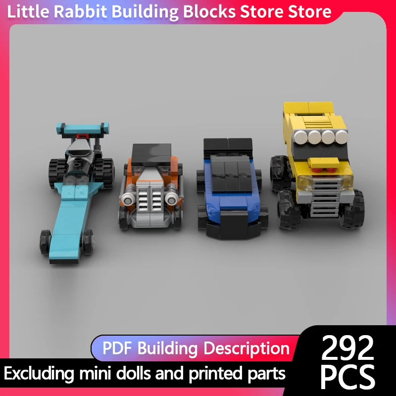 City Car Model MOC Building Bricks Racing Cars，Sports Car ，Truck Modular Technology Children Holiday Gifts Assemble Toys Suit