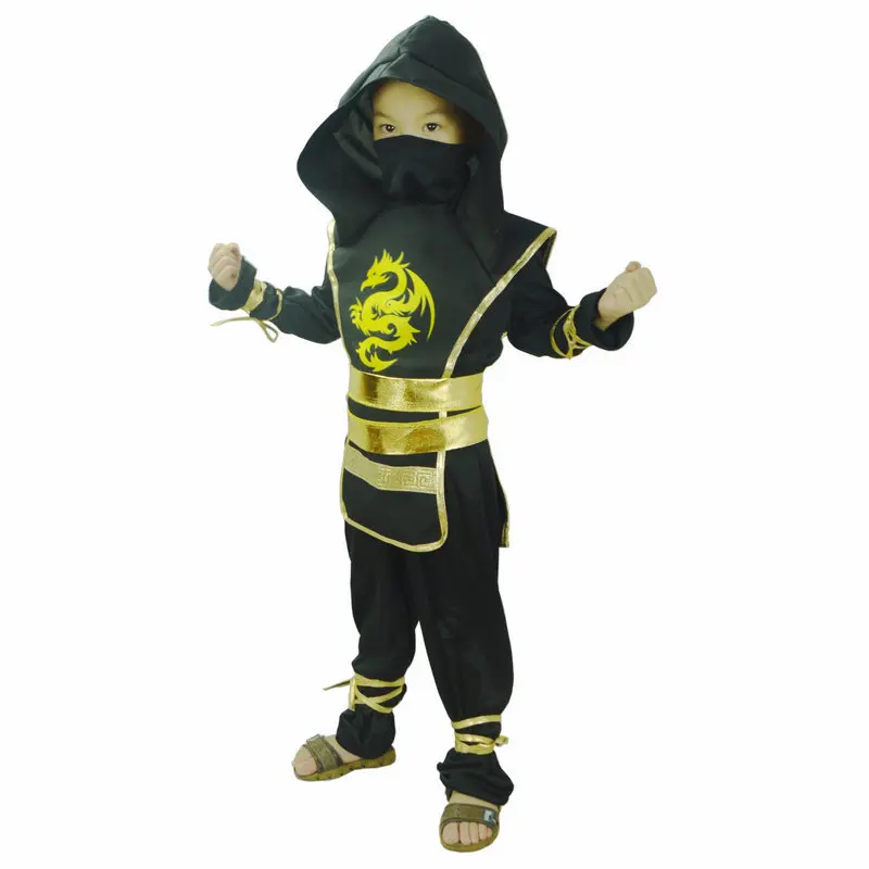 Nieuwe grappige Japanse Kids Ninja Outfit Samurai Assassin Set Party Halloween prestatie kostuum