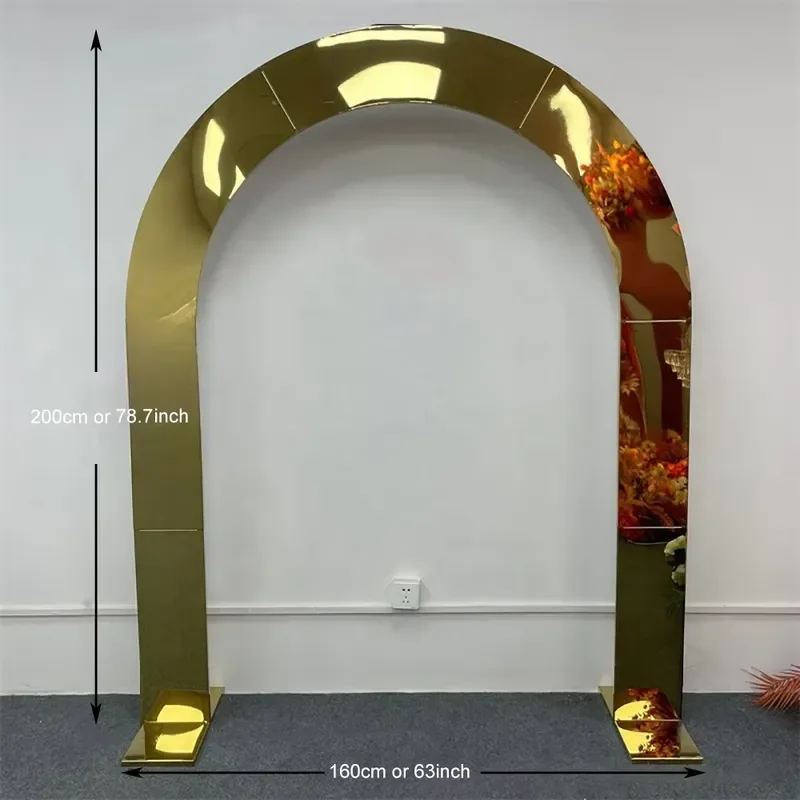 Wholesale Stainless Steel Arched Door Frame Wedding Party Decoration Backdrop 2026 New Design Event Stage Archway for
