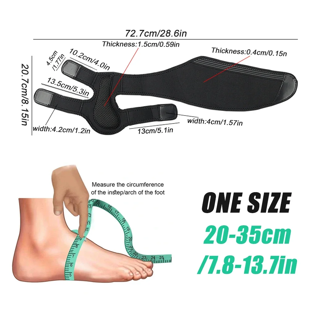1Pcs AFO Foot Drop Brace, Improve Walking Gait, Effective Relieve Pain, Adjustable Foot Orthosis Brace Support for Sleep