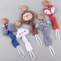 Cartoon Doll Beech Pacifier Clip, Lion Animal Cotton Hemp Ribbon Pacifier Rope, Baby Pacifier Chain, Baby Teether Accessories