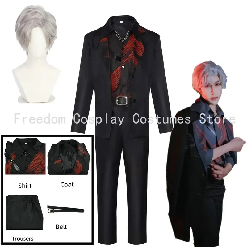 لعبة الحب والفضاء العميق سيلوس تشين تشي تأثيري هالوين زي شعر مستعار لا نهاية لها المفترس قميص + معطف + حزام + السراويل Comic-Conx؛ 2'a,6.h;8