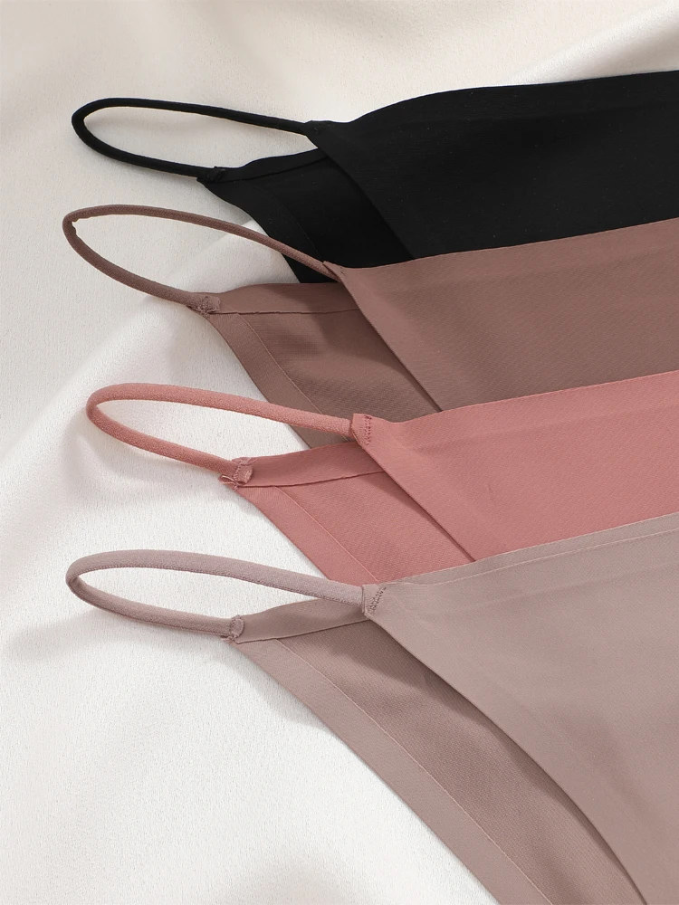 FINETOO 6Pcs Seamless Ice Silk Underwear for Women Sexy Thin Strap Briefs Girls Low Waist Breathable Panties No Trace Lingerie image 5