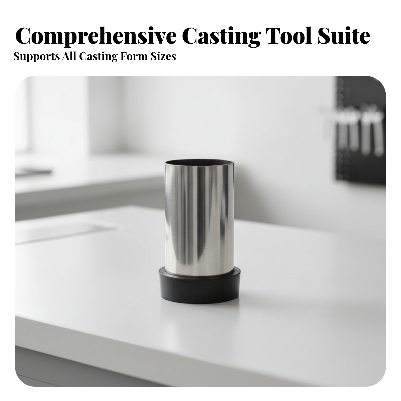 Metal Mold Tube with Rubber Base Easy to Demold Casting Material Mold Tube Non-Stick DIY for Jewelers, Jewelry Casting, Workshop