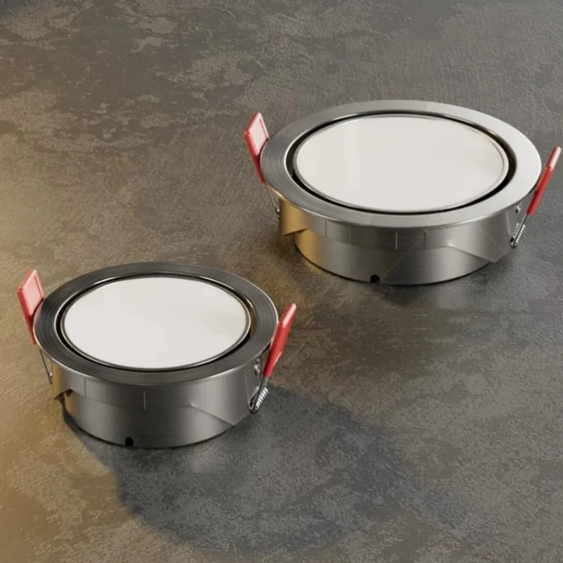Led Downlight Ultra Thin Recessed Round Ceiling Lamp Eye Protection Dimmable Opening 75mm 95mm Light 110V 220V Lighting