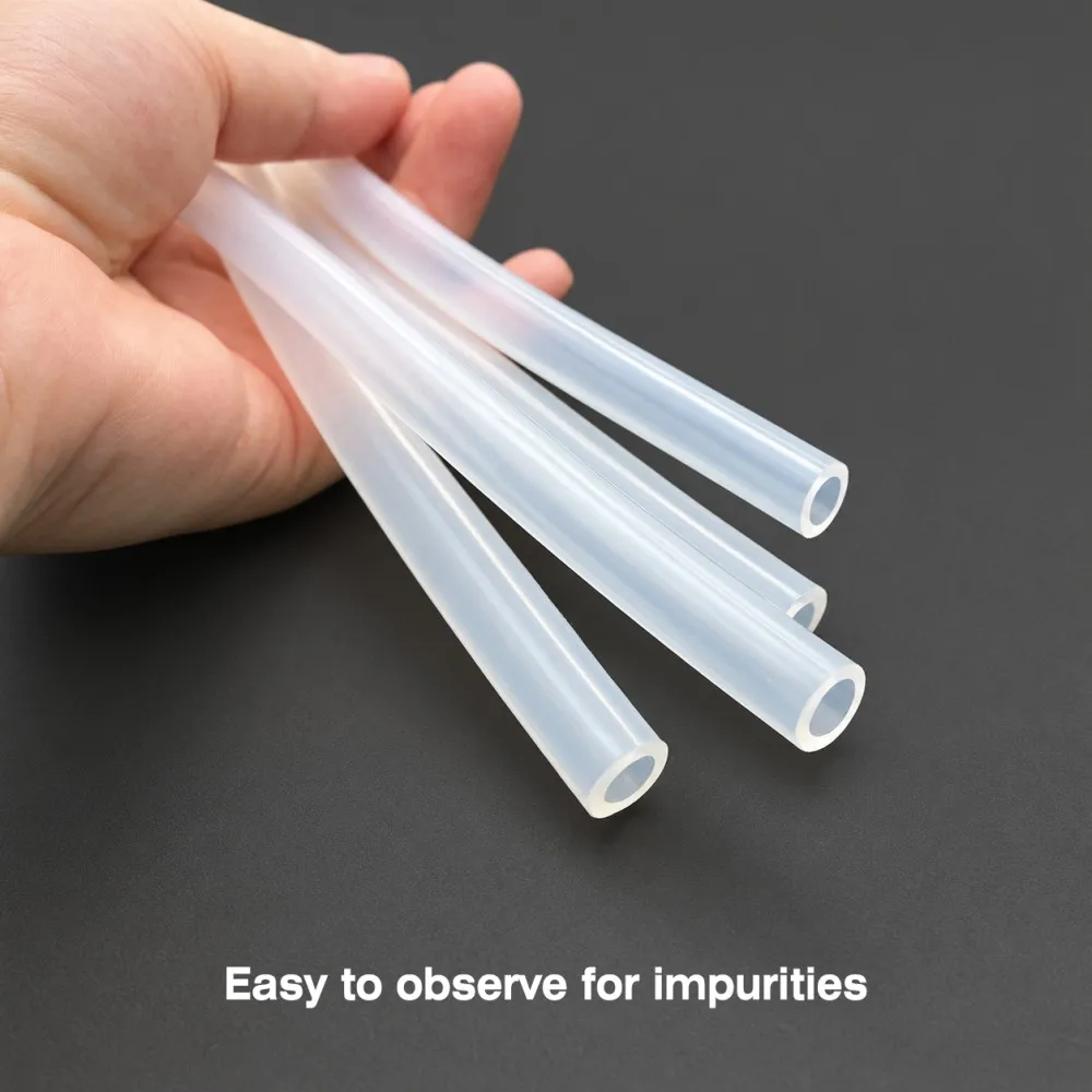 Clear Transparent Silicone Rubber Hose Food Grade Flexible Nontoxic Silicone Tube ID 2/2.5/3/4/5/6/7/8/9/10/11/12/13/15/16/18mm