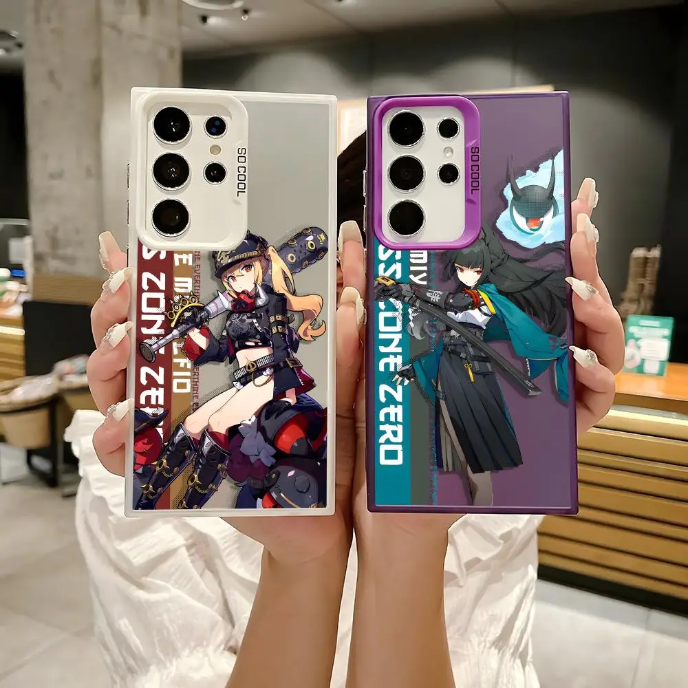 Zenless gioco ruolo Cassa Del Telefono Per Samsung Galaxy S25 Edge S24 S23 S22 S21 S20 Ultra Fonda Del Silicone Argento Cassa Del Telefono