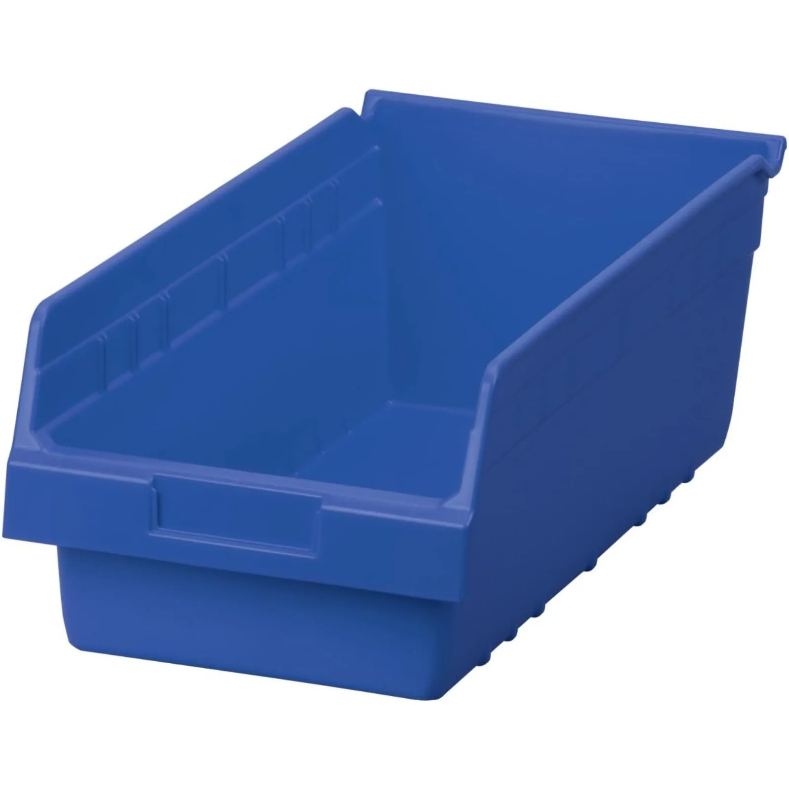 

US 30088 Plastic Nesting ShelfMax Storage Bin Box, (18-Inch x 8-Inch x 6-Inch), Blue, (8-Pack)