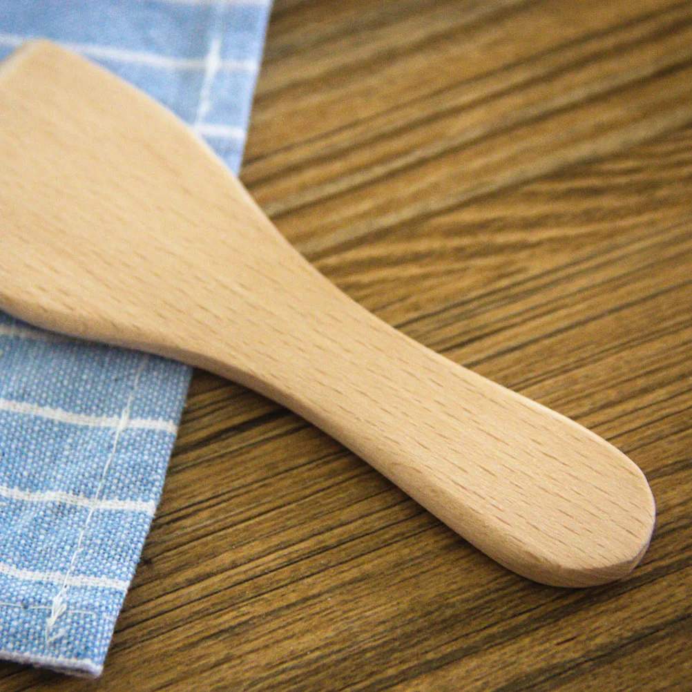 

4pcs Wooden Cooking Spatula Natural Solid Turner Eco-Friendly Non-Stick Kitchen Utensils Safe For Pans Cookware Wood