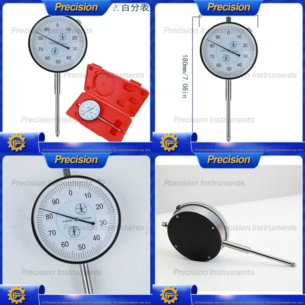 2026 Industrial Grade Mechanical Dial Indicator 0 50mm Precision Measurement Gauge 0 01mm Accuracy for Engineering and