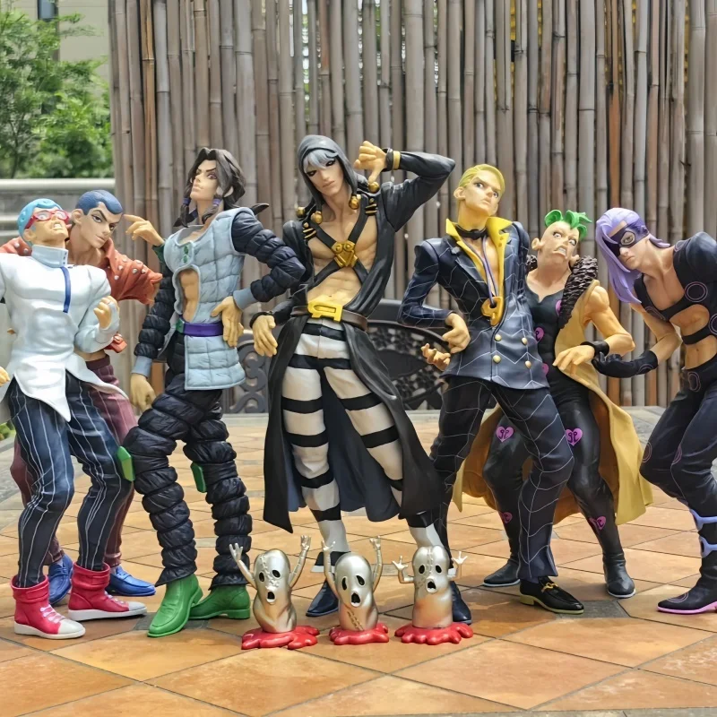 

Bandai Ichiban Jojo'S Bizarre Adventure Фигурка Golden Wind Risotto Nero Doppio Illuso Melone Аниме Фигурка Модель Игрушки Gif