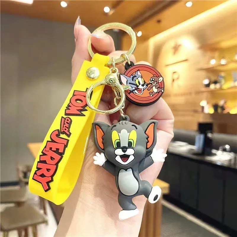 Tom und Jerry Kreativer Schlüsselanhänger Cartoon- und Anime-Charakter Derivat-Schlüsselanhänger Taschen-Dekorationen Schlüsselring Kawaii Schlüsselanhänger Geschenke – Detail 5