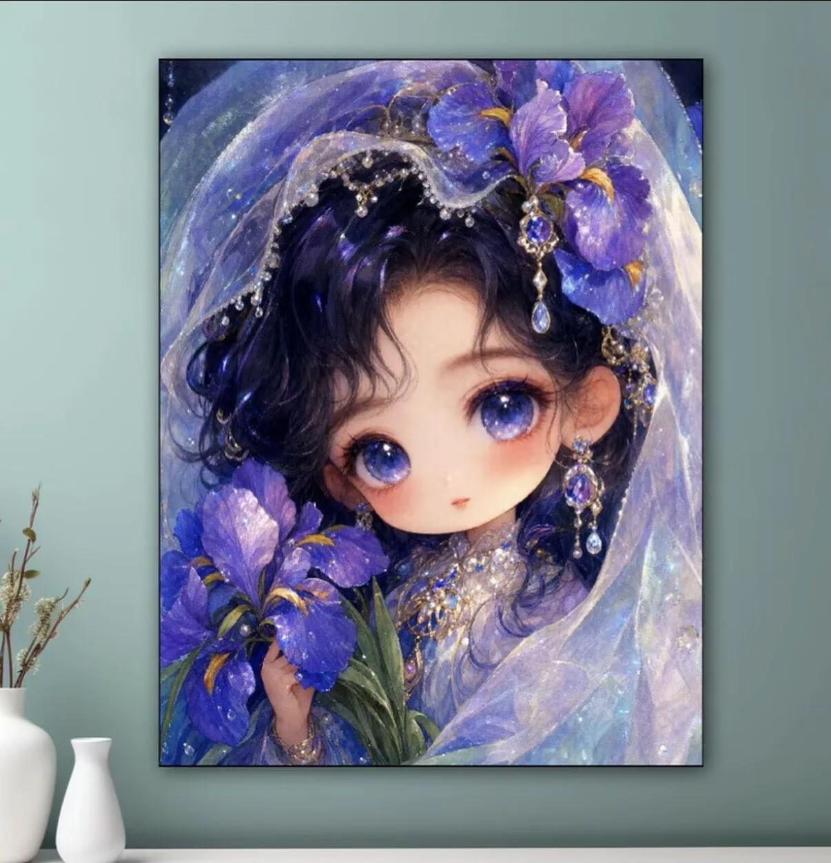Beauty 14CT 9ct Printed Kits Cross Stitch Embroidery DIY Needlework Decor Handmade with threads drawings needles 64 Colors