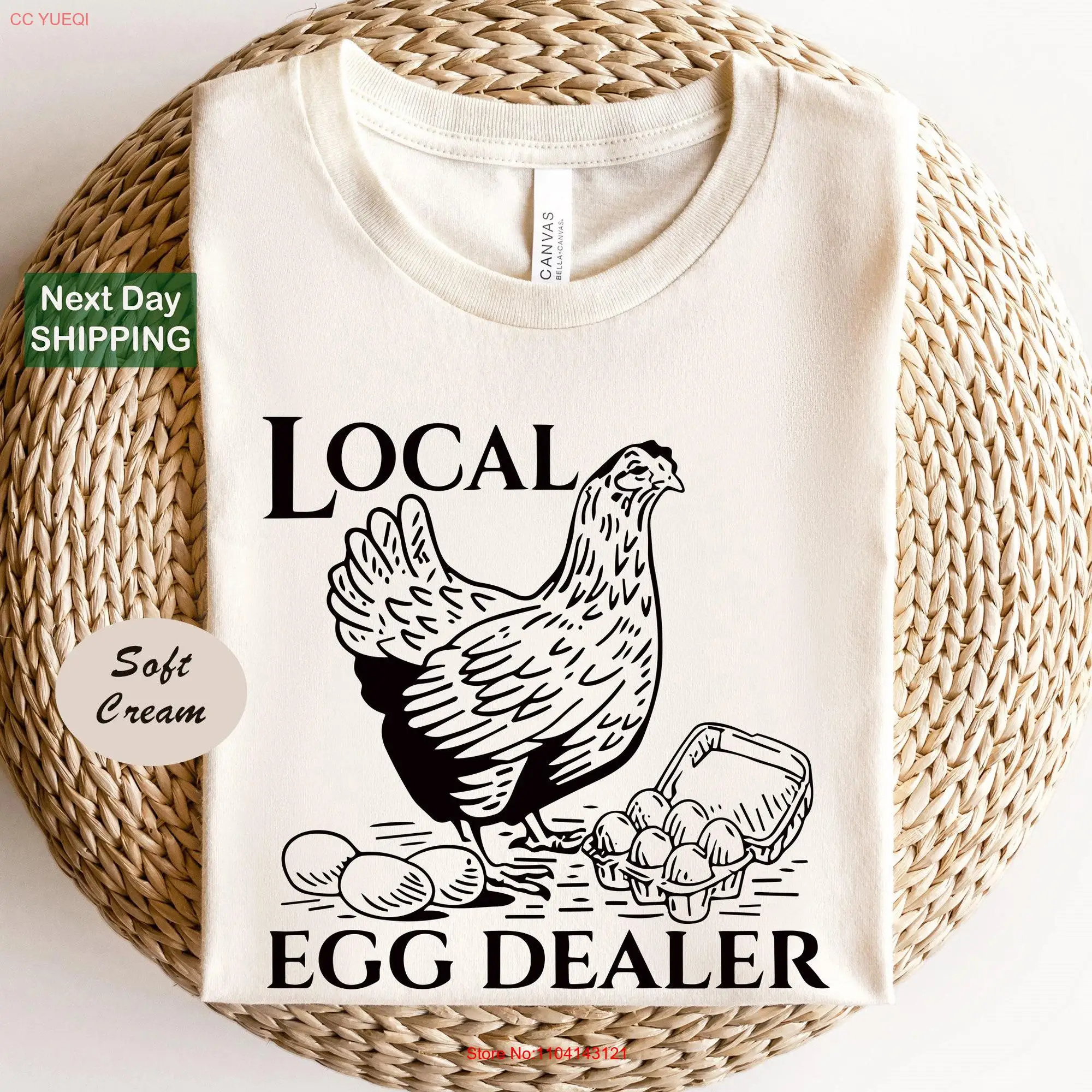 Christian Easter T Shirt Local Egg Dealer Happy s Retro Chicken Funny Farm Farmer long or short sleeves