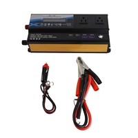 6000W Car Inverter with 2 Type-C & 2 USB Ports, Colorful LED Light, Modified Sine Wave Power Converter for Vehicles
