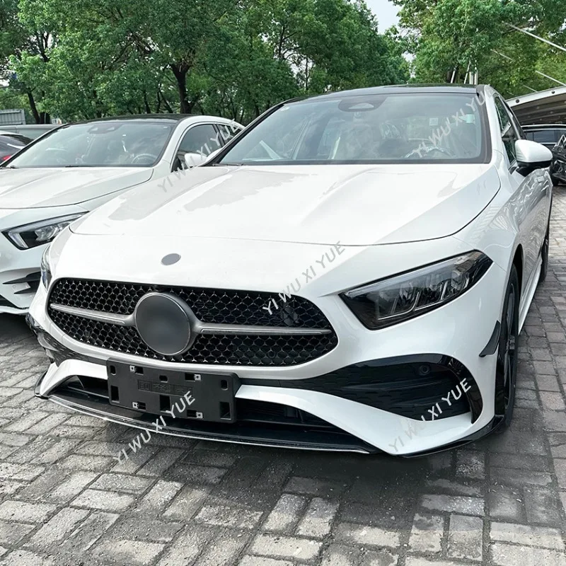 Dla Mercedes Benz W177 A180 A200 A35 AMG lifting 2023 + dekoracja spojler zderzaka z przodu dyfuzor rozdzielacz Spoiler Tuning Tuning