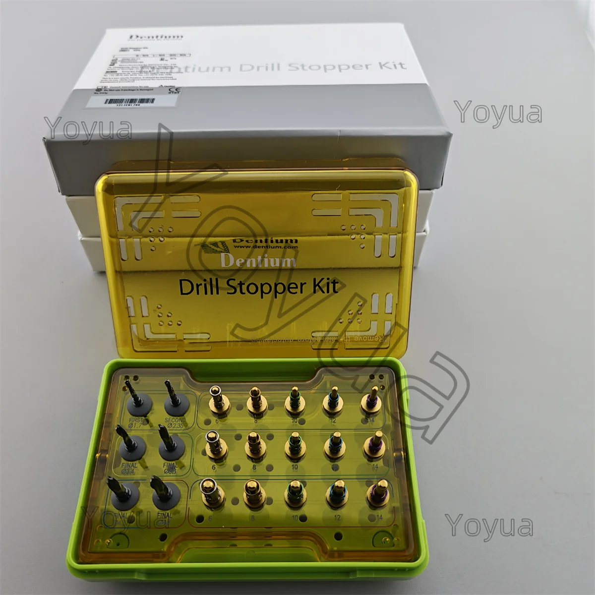 0ne conjunto xds kit de rolha de broca de implante dentário kit de instrumento de cirurgia dentium implante integral rolha brocas