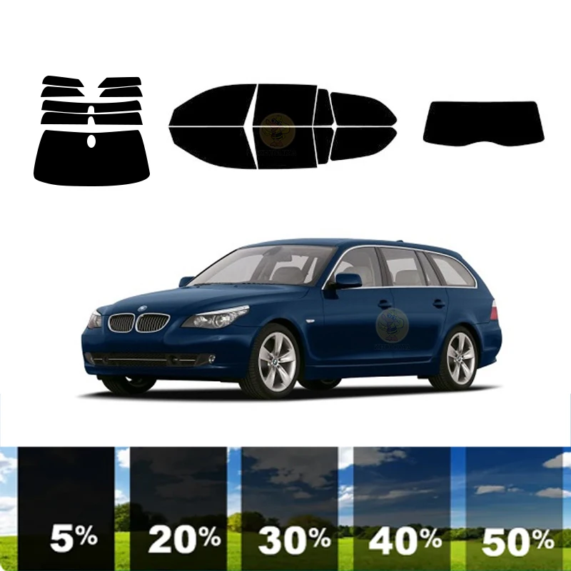 

precut Removable Window Tint Film For Car 100% UVR 5%-70%VLT Heat Insulation Carbon ﻿For BMW 5 SERIES 4 DR WAGON 2006-2011