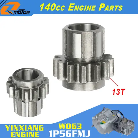 YX 140 140cc 엔진 킥 스타터 기어 구동 기어 13 치아 YinXiang W063 1P56FMJ 140 BSE Apollo Rusi 먼지 핏 자전거 부품