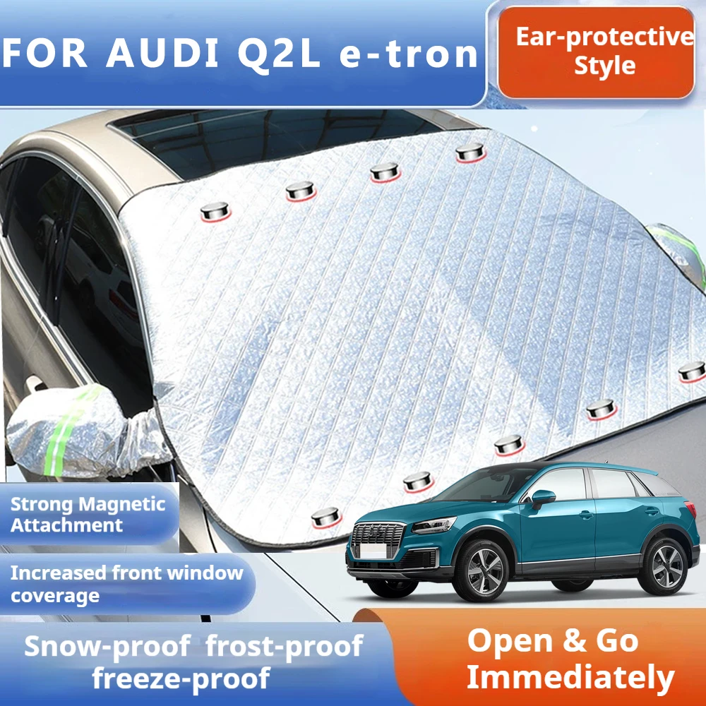 

Thickened Car Now Sunshade Windshield Cover With 5/9 Magnets UV Protection Anti Snow Sunlight for AUDI Q2L E-tron