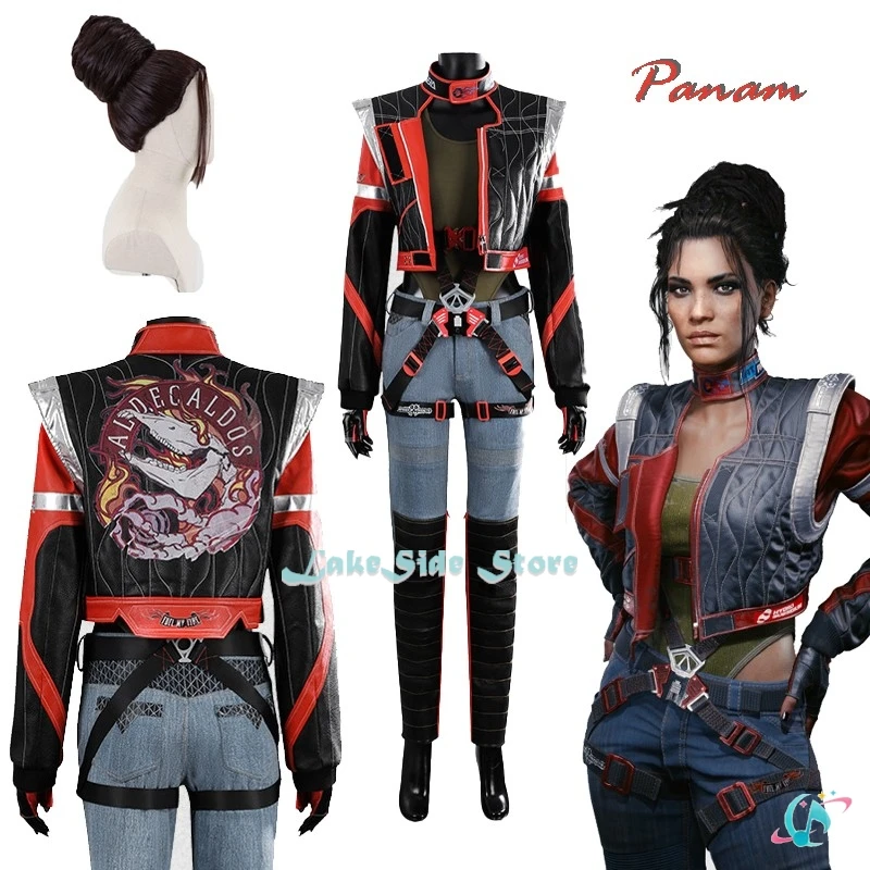 LakeSide Store CyberrPunk Panam تأثيري بالمر عموم تأثيري حلي لعبة Roeplay سترة بنطلون النساء السراويل عيد الميلاد الملابس