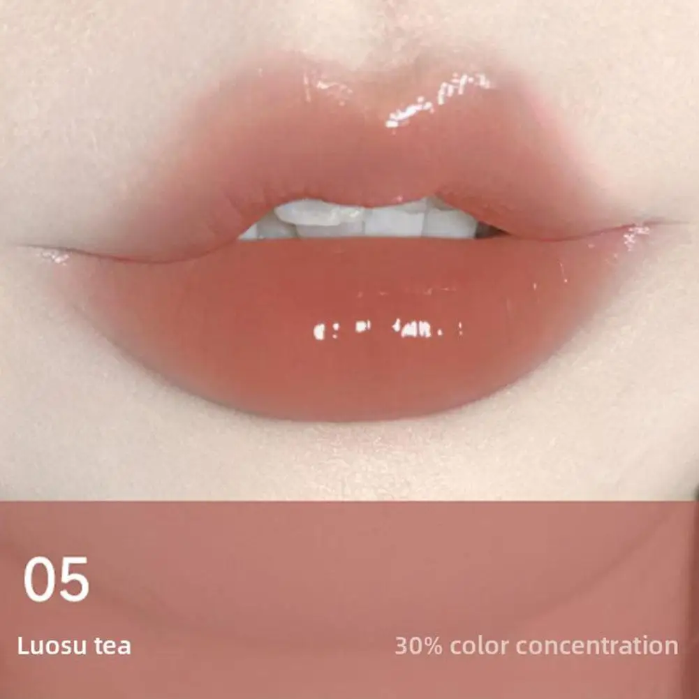 Doppi tubi per lucidalabbra Specchio per luce d'acqua a lunga durata Labbro Marrone Tinta per labbra sexy Smalto rosso Trucco liquido Cosmetici Lipst D5p9
