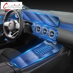 For Mercedes Benz A-Class W177 A180 A200 A250 2019-2022 Car Interior Center console Transparent TPU Protective film Anti-scratch