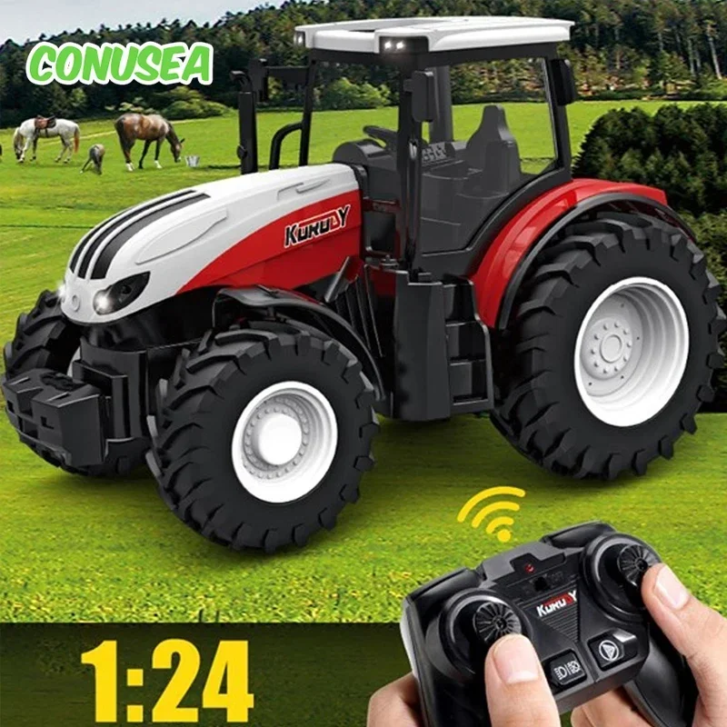 Remote Control Tractor RC Farm Truck Car Trailer 2.4G Farming Simulator Truck Miniature Farm Vehicle Toys Model Children Boy - view 3